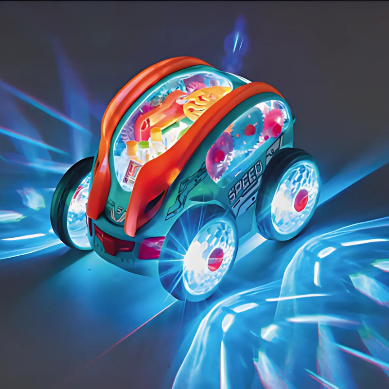BlitzFlitzer – LED Kinderauto mit 360° Stunts, Musik & Lichtshow