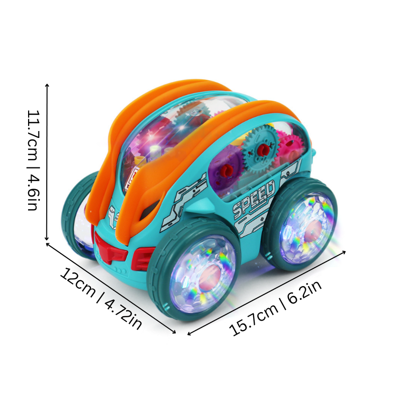 BlitzFlitzer – LED Kinderauto mit 360° Stunts, Musik & Lichtshow