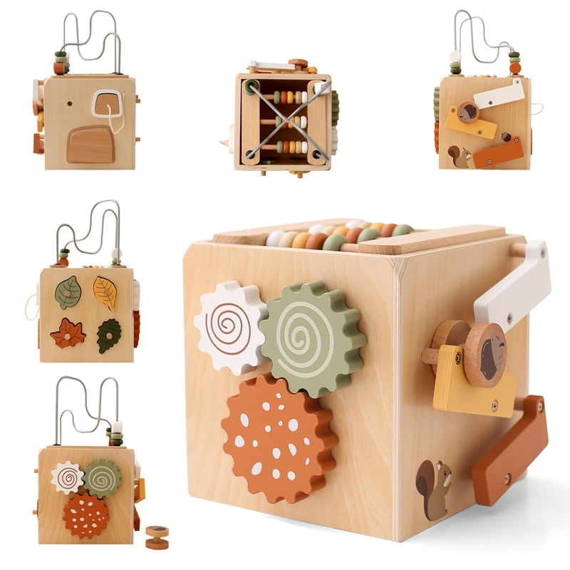 5 in 1 Spielbox aus Holz