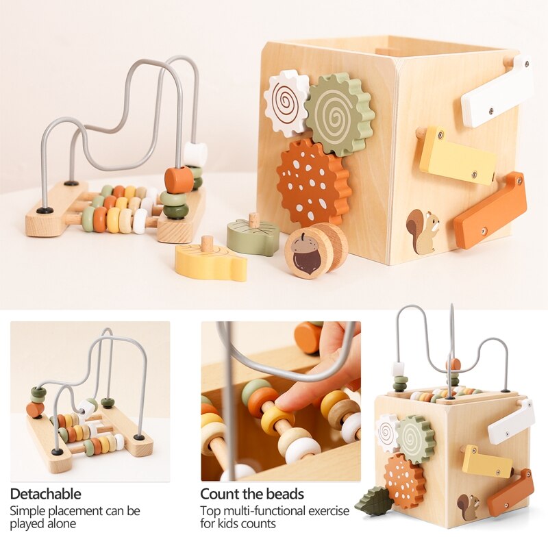 5 in 1 Spielbox aus Holz