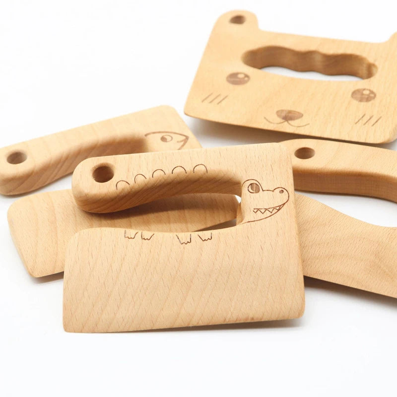 Kinderküchenmesser aus Holz