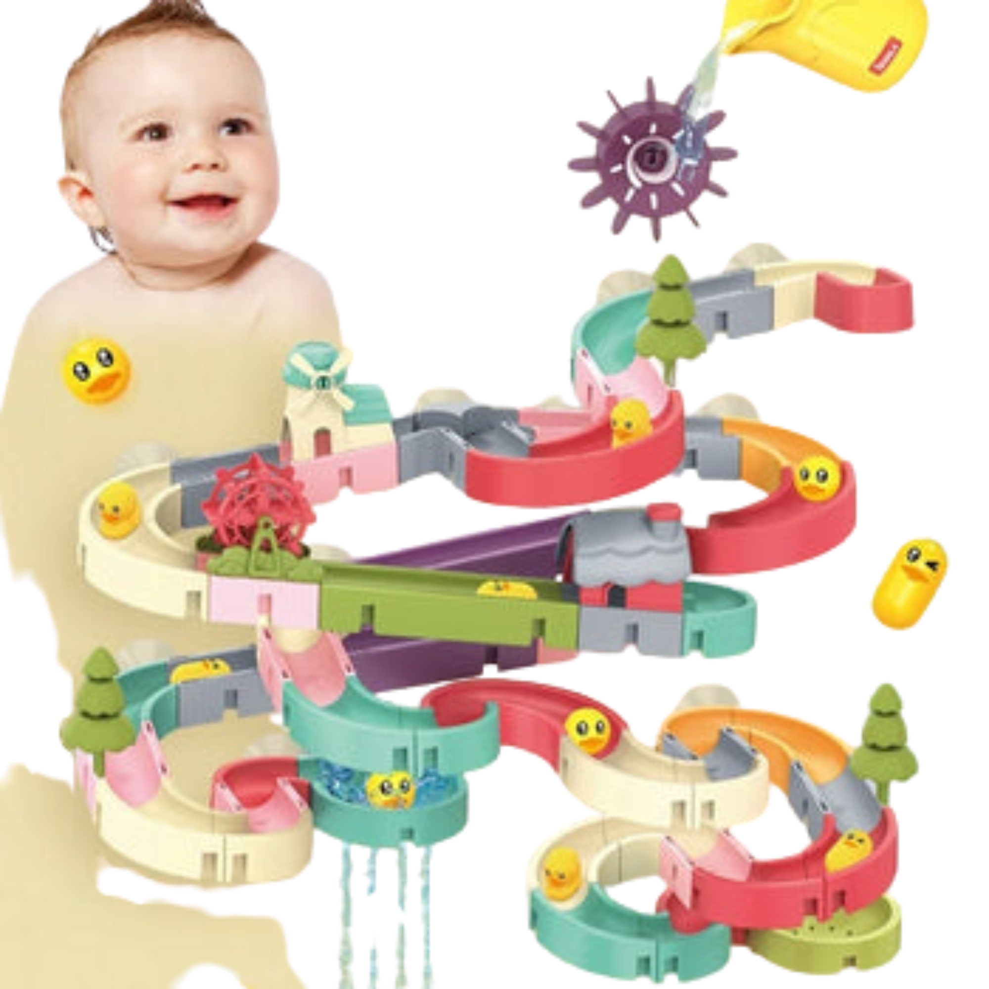 Kugelbahn für die Badewanne