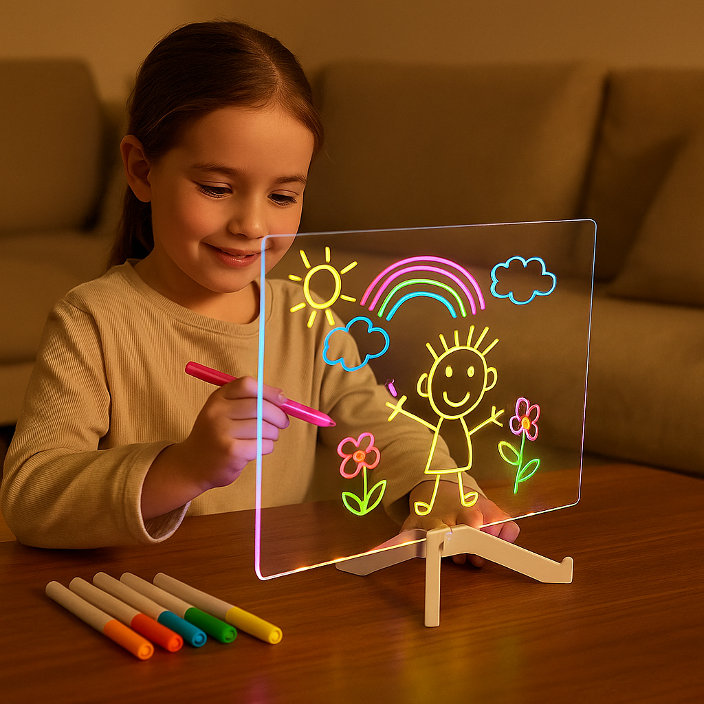 LED Zeichenbrett für Kinder – Leuchtendes Mal- und Schreibtafel Spielzeug