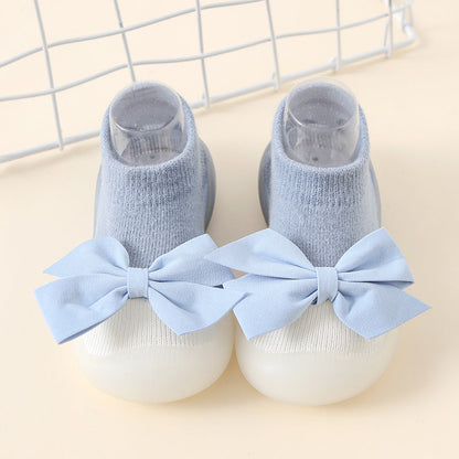 Antirutsch-Socken-Schuhe mit Schleife
