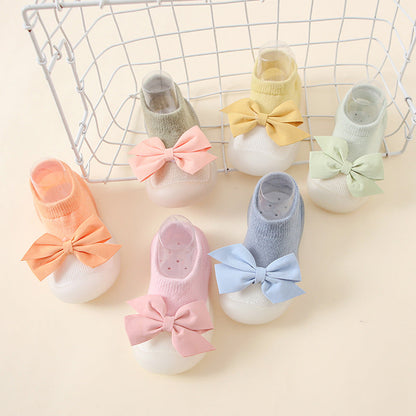 Antirutsch-Socken-Schuhe mit Schleife