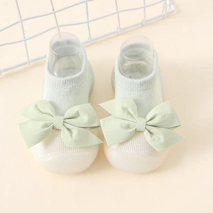 Antirutsch-Socken-Schuhe mit Schleife
