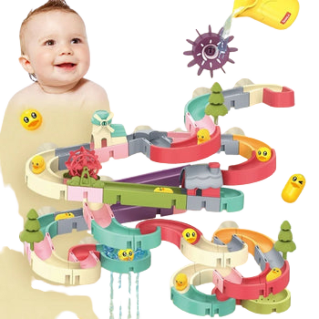 Kugelbahn für die Badewanne